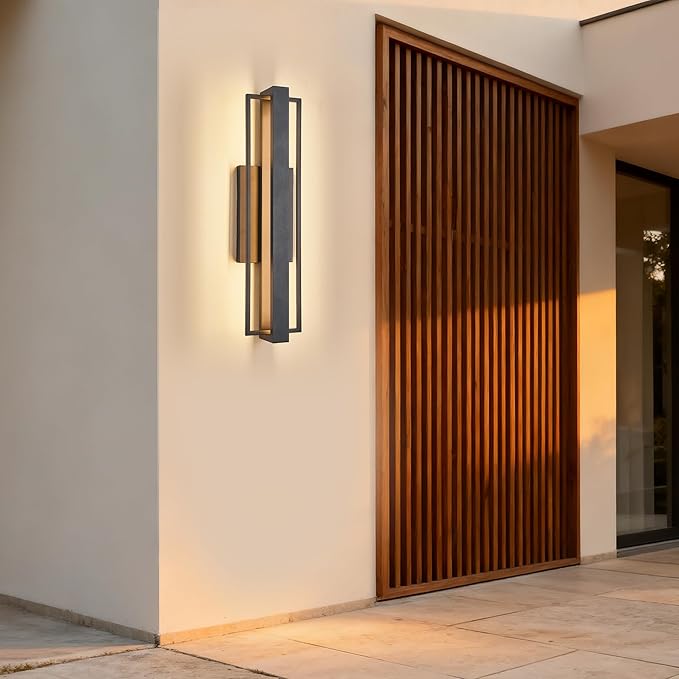 23-inch Modern Large Outdoor Waterproof LED Wall Light, Concealed Lighting - Image 9