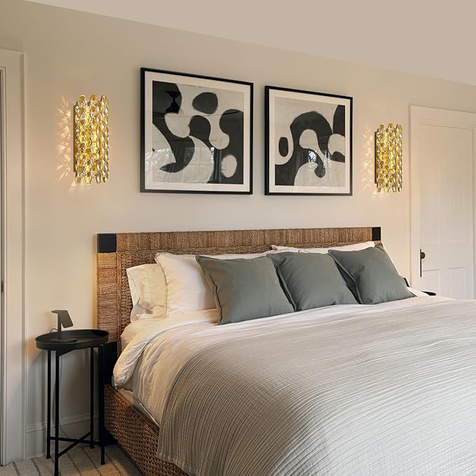 Crystal Wall Sconces, Modern Gold Wall Light Fixtures, Luxury Indoor Wall Lamp - Image 6