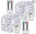 2 Pack 100LED Battery Operated Fairy Lights by BOSSERN
