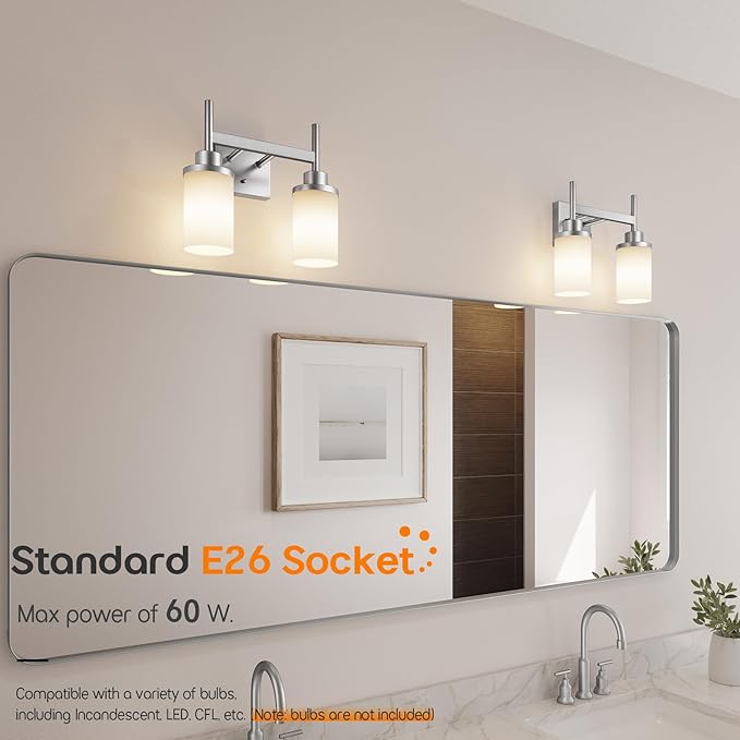 Bathroom Light Fixtures Brushed Nickel Vanity Lights - Image 5