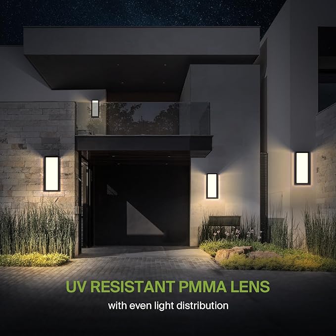 ASD LED 14" Outdoor Wall Light, Front Door House Sconce | 3CCT, Waterproof - Image 5