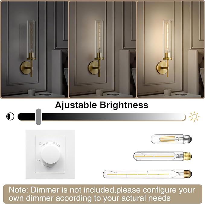 Antique Gold Wall Sconce 19.48" Modern Luxe Wall Lighting - Image 9