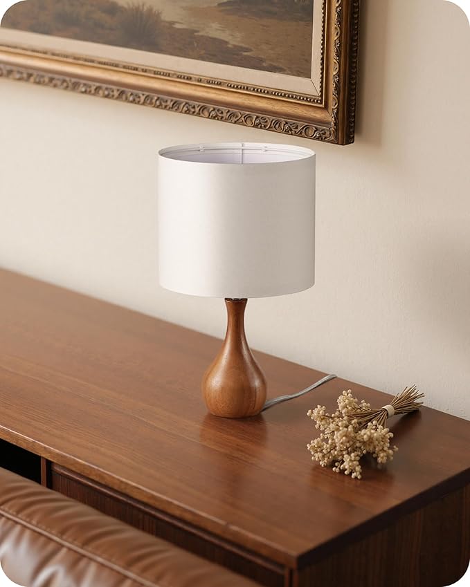 Small Table Lamp, Wood Desk Lamp - Image 9