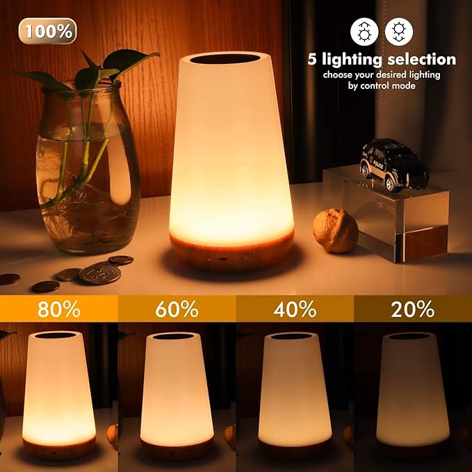 THAUSDAS Night Light, Dimmable Touch Lamp - Image 2