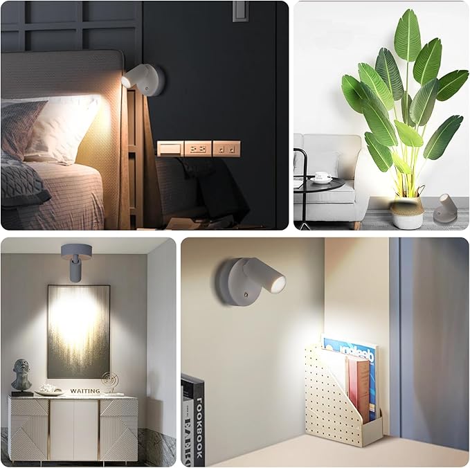 LED Wireless Spotlights with Remote Up Lights Indoor Dimmable Picture Light - Image 7
