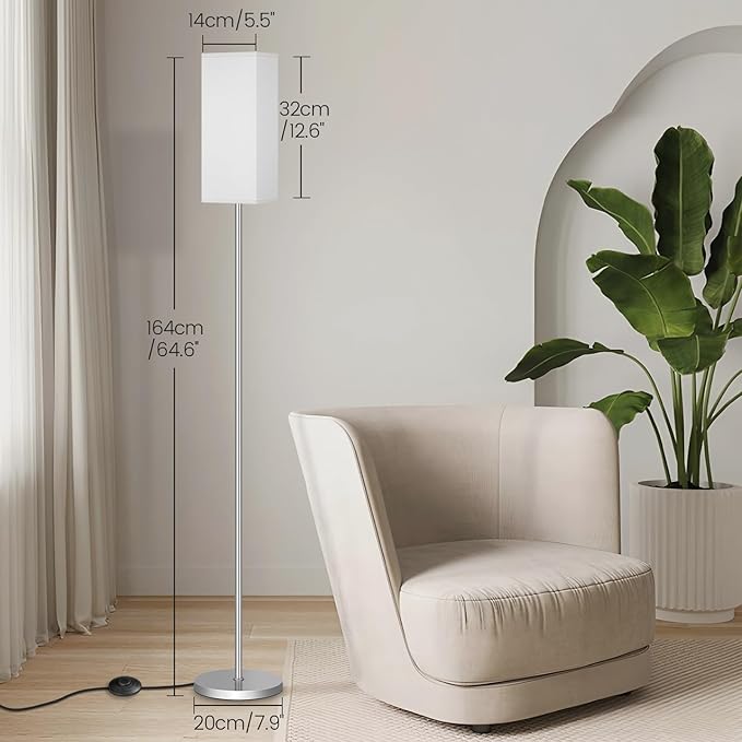 2Pack Floor Lamp, Pole with Foot Switch, Modern Standing Lamp Lamp, Minimalist - Image 3