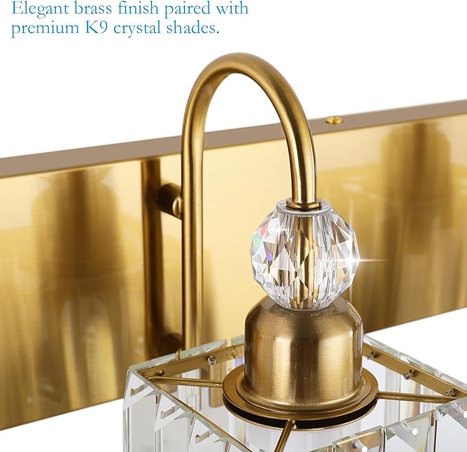Ralbay Modern Gold Crystal Vanity Lights - Image 6