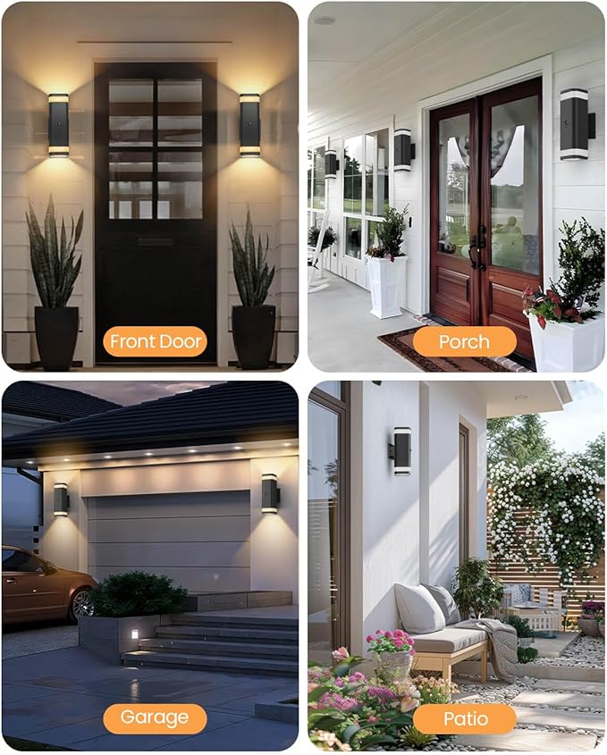 RAYVO Motion Sensor Outdoor Lights, Modern Dusk to Dawn Exterior Up and Down - Image 7