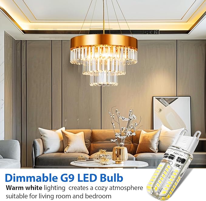 YGS-Tech G9 LED Bulb Dimmable, G9 Light Bulbs, 3000K Warm White, G9 Base Bulb - Image 6