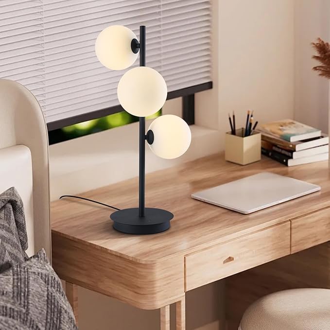 Mid Century Modern Table Lamp, 3 Lights Contemporary Bedside Lamp - Image 6