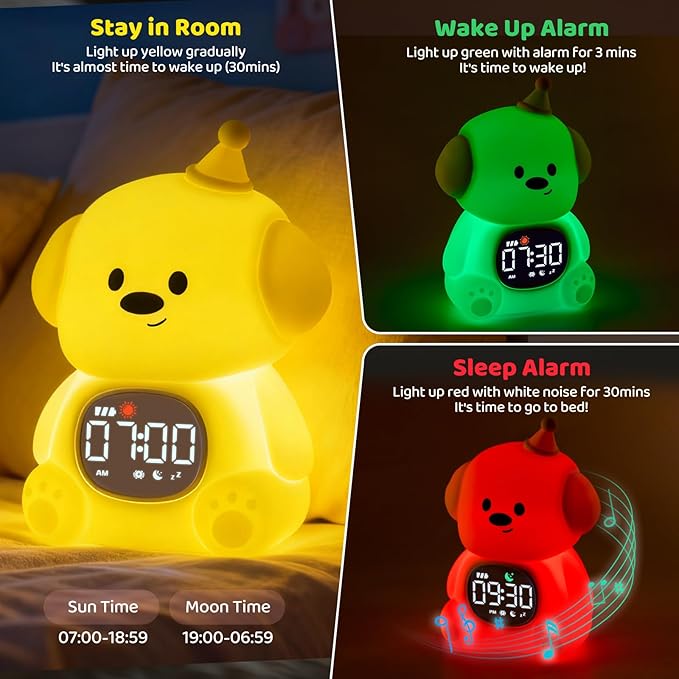 Dog Alarm Clock with Night Light - Image 3