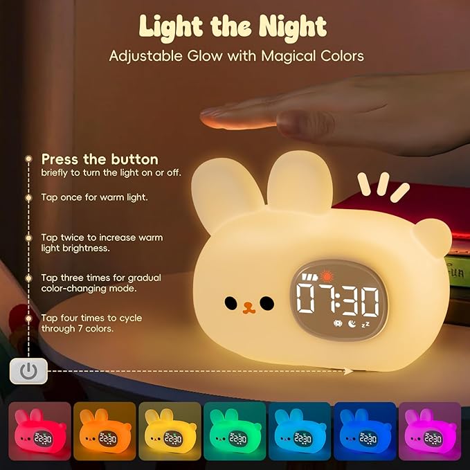 Bunny Alarm Clock with Night Light - Image 5