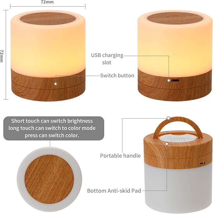 Baby Night Light Nursery Lamp: Touch Dimmable Light - Image 5