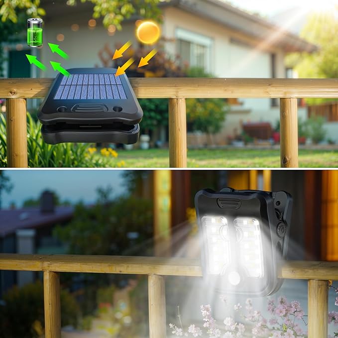 Tryme Small Solar Lights for Chain Link Fence, Outdoor Motion Sensor Clip-on - Image 7
