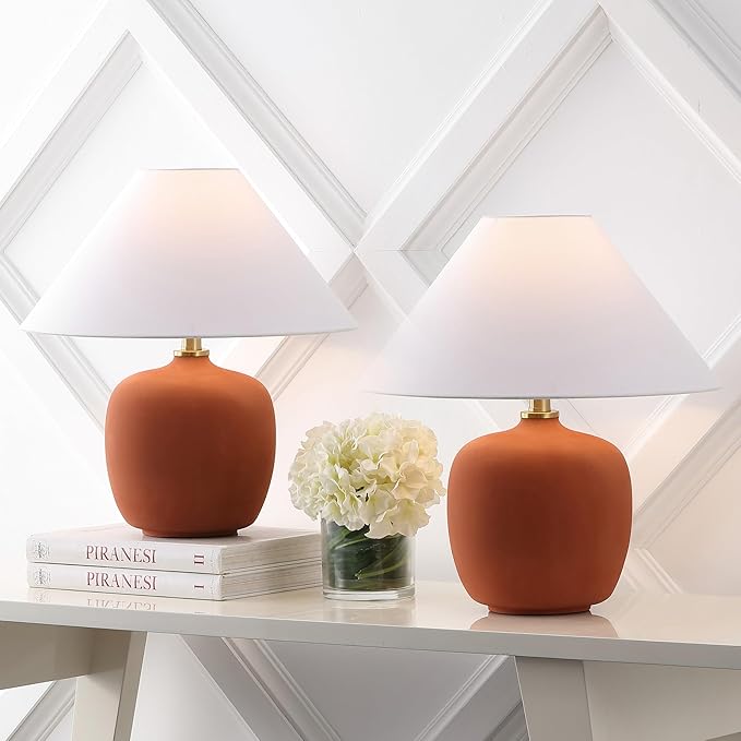 JONATHAN Y JYL5600C-SET2 Delphi 18.25" Minimalist Scandinavian Resin/Iron LED - Image 7