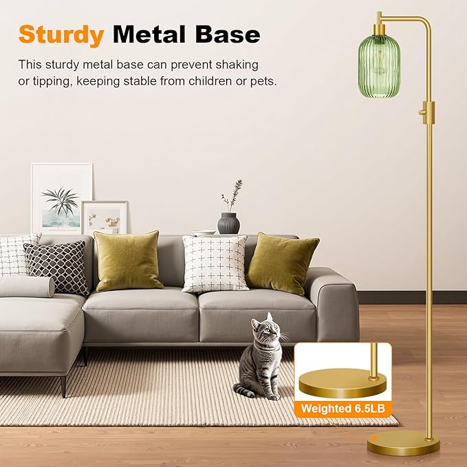 【Upgraded】 Dimmable Glass Floor Lamp - Image 7