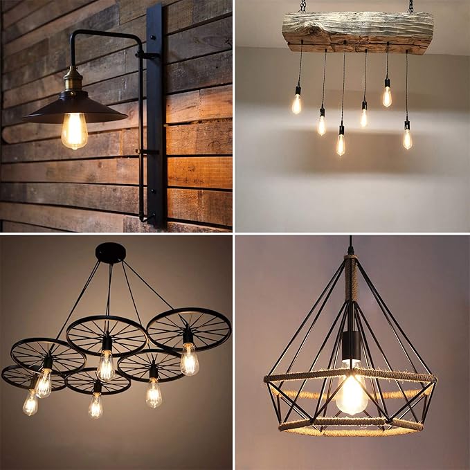 Ascher Dimmable Vintage LED Edison Bulbs, Equivalent 60W, Warm White 2700K - Image 6