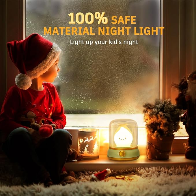 Ghost Campfire Night Light, Small Cute Desk Lamp, Dimmable Cordless Bedside - Image 6