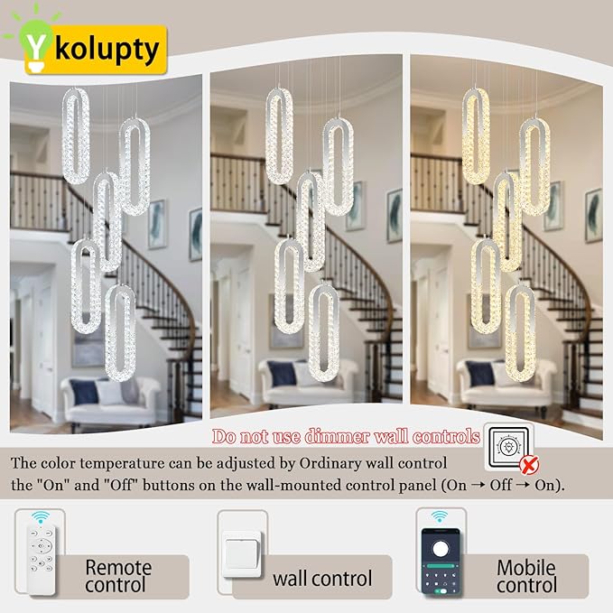 5-Lights Modern Crystal Chandelier - Image 3