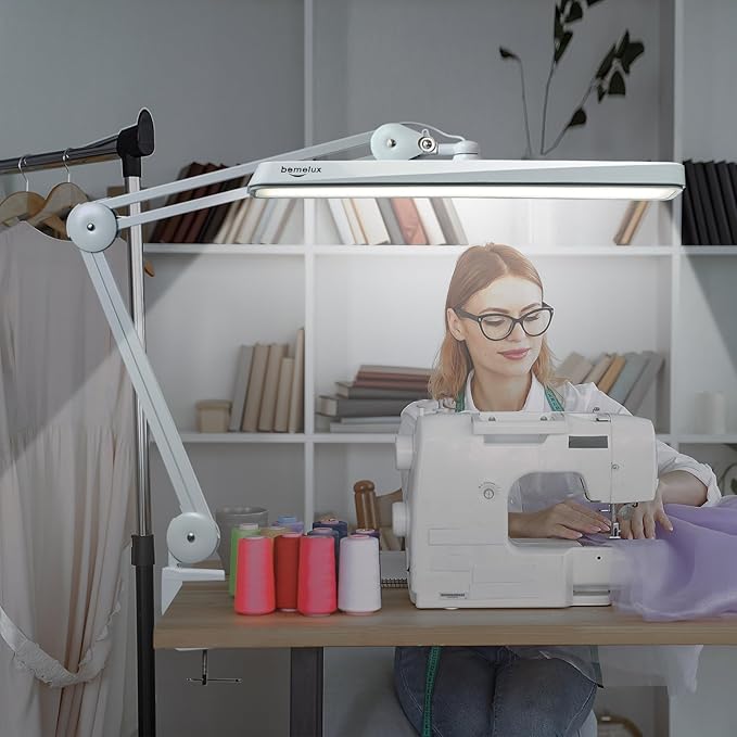 LED Architect Desk Lamp with Clamp, Metal Swing Arm 2000 Lumens Dimming Office - Image 6