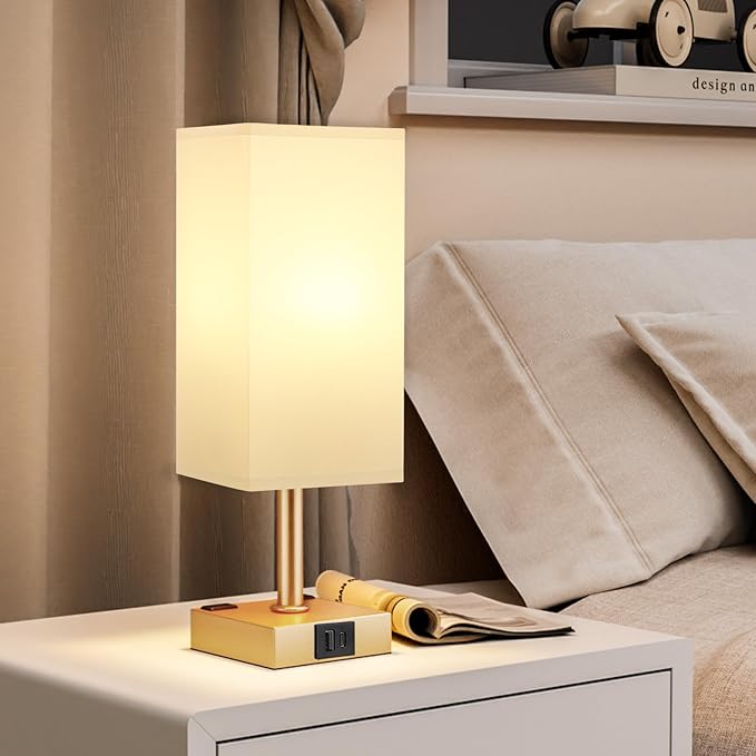 Gold White Touch Table Lamp - Image 6