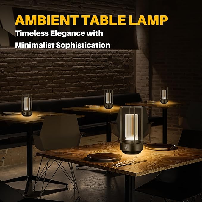 Rechargeable Table Lamp Cordless, 3 Color | Crystal | Stepless Dimming - Image 7