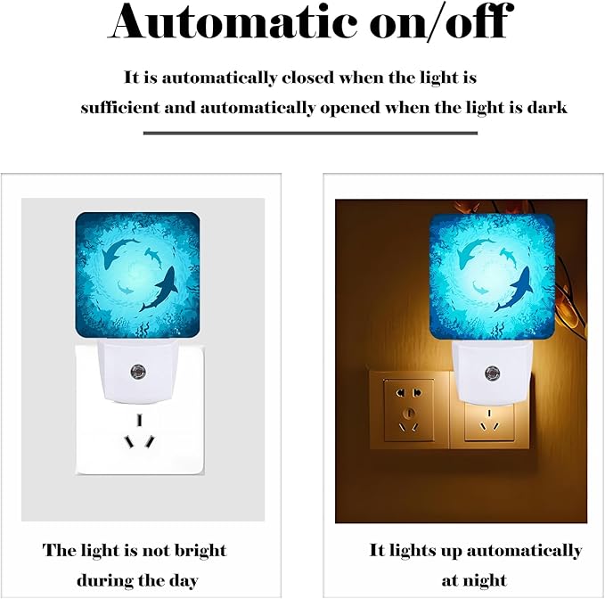 Floating Sharks Night Light, Plug Into Wall - Image 3