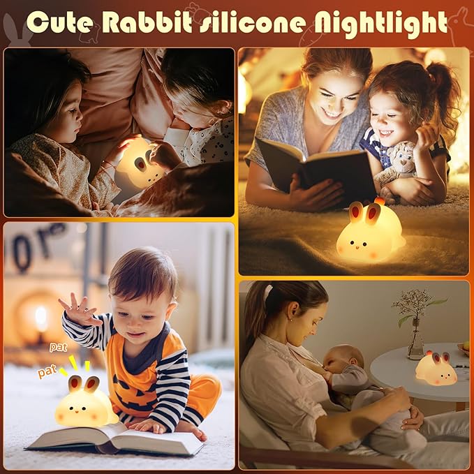 YISUN Bunny Night Light, Cute Silicone Nightlight - Image 7
