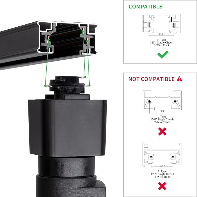 mirrea H Type LED Track Lighting Heads, Track Light Head - Image 2