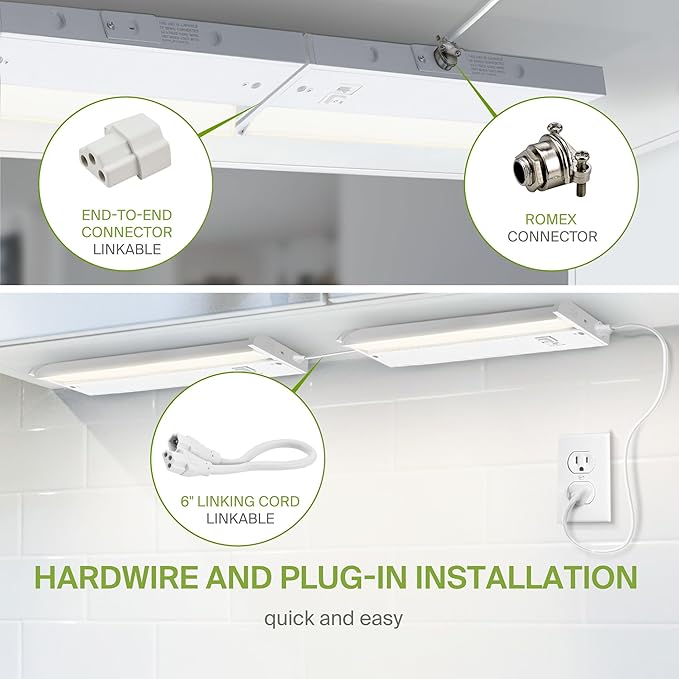 ASD Swivel LED Under Cabinet Lighting, 18 Inch 8W, Hardwired or Plug-in - Image 7
