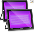 2 Pack 600W LED Black Lights, 395nm to 410nm Outdoor Flood Blacklight Light by XYCN