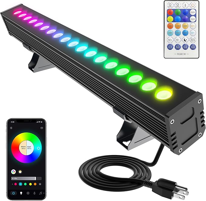 Smart Outdoor RGBCW LED Light Bar 20″, Color Changing Wall Washer by ProfessionalRGBWLEDSupplier
