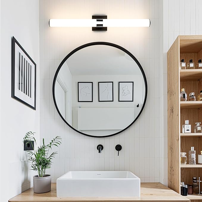 Black Bathroom Vanity Light Fixtures, 31 inch Modern Bathroom Light Fixtures - Image 3