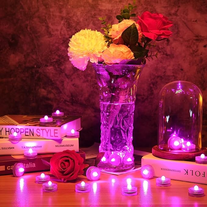 HL Submersible LED Lights, 100 Hours Waterproof Flameless Led Lights Battery - Image 2