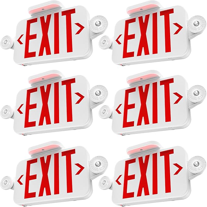 Sunco 6 Pack LED Exit Sign by SuncoLighting