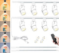 Plug in Track Lighting with Power Cord, 8-Light LED Track Lighting Kit with by Unknown