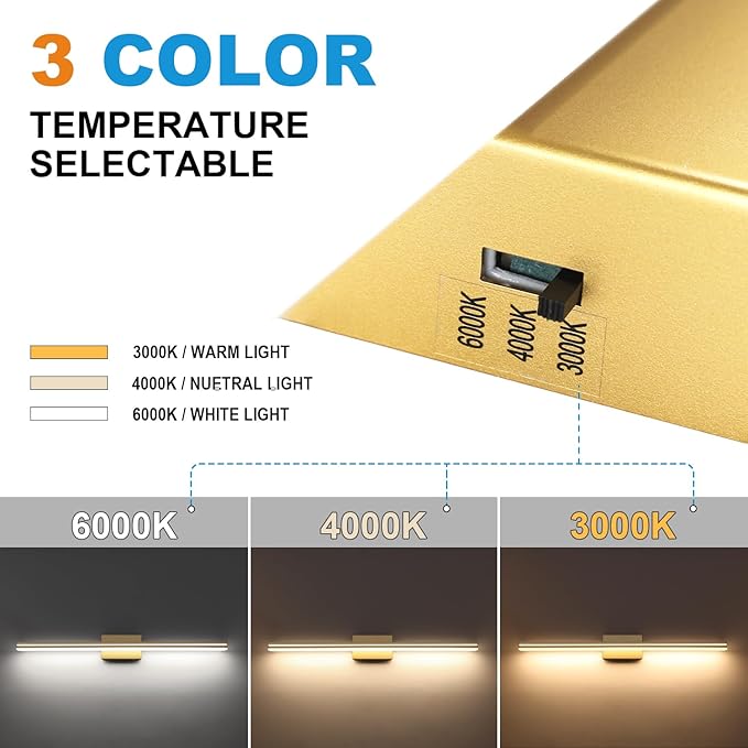 SineRise LED Modern Bathroom Vanity Light Fixtures - Image 2