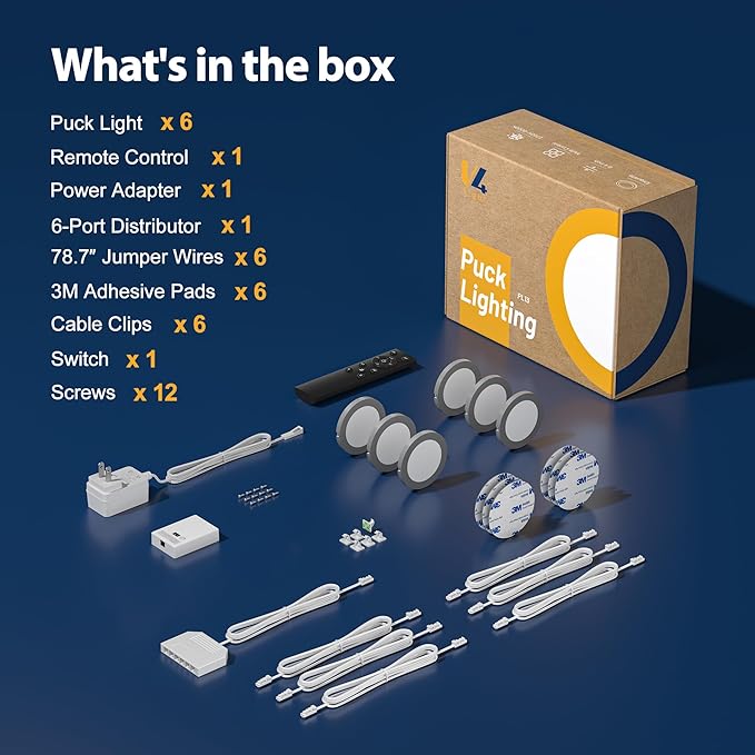 V4light Smart Plug-in Light Pucks, Under Counter Lighting - Image 9