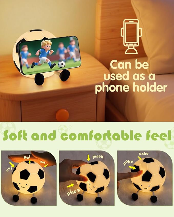 YISUN Soccer Silicone Night Light - Image 5