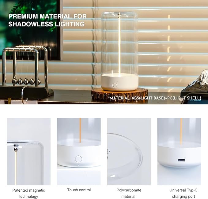 AUGE LIGHT Mini Minimalist Table Lamp Cordless Lamp Rechargeable Table Lamp - Image 3