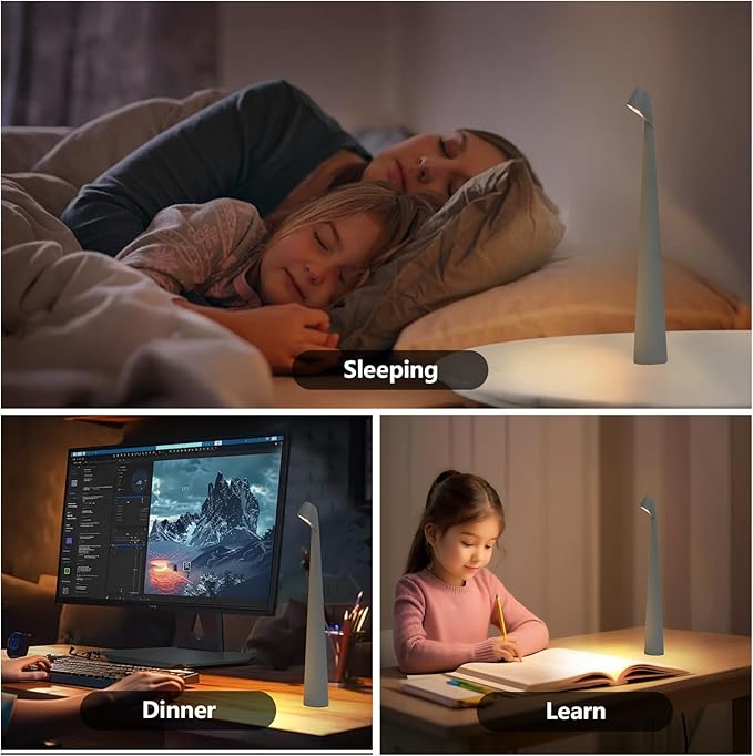 Portable LED Table Lamp 3-Levels Brightness, Rechargeable Battery Up to 48 - Image 2