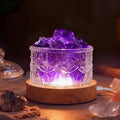 Runyangshi Amethyst Crystal Lamp Night Light by Runyangshi