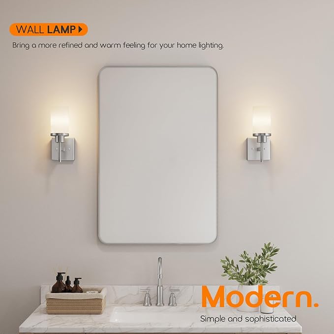 Bathroom Light Fixtures Brushed Nickel Vanity Lights - Image 2