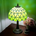 Green Tiffany Lamp For Bedrooms Bedside Stained Glass Table Lamp Farmhouse by TIFLRIS