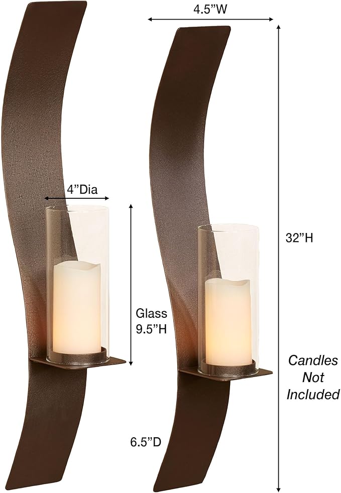 Sinuous Wall Sconce Pair Rich Bronze - Image 3