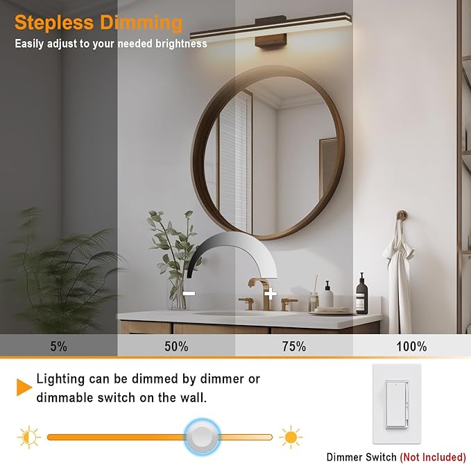 SineRise LED Modern Bathroom Vanity Light Fixtures - Image 3