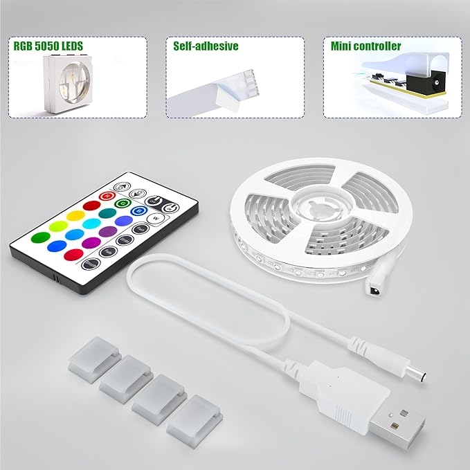 Tv Led Backlight, Maylit 14.3ft Led Strip Lights - Image 2