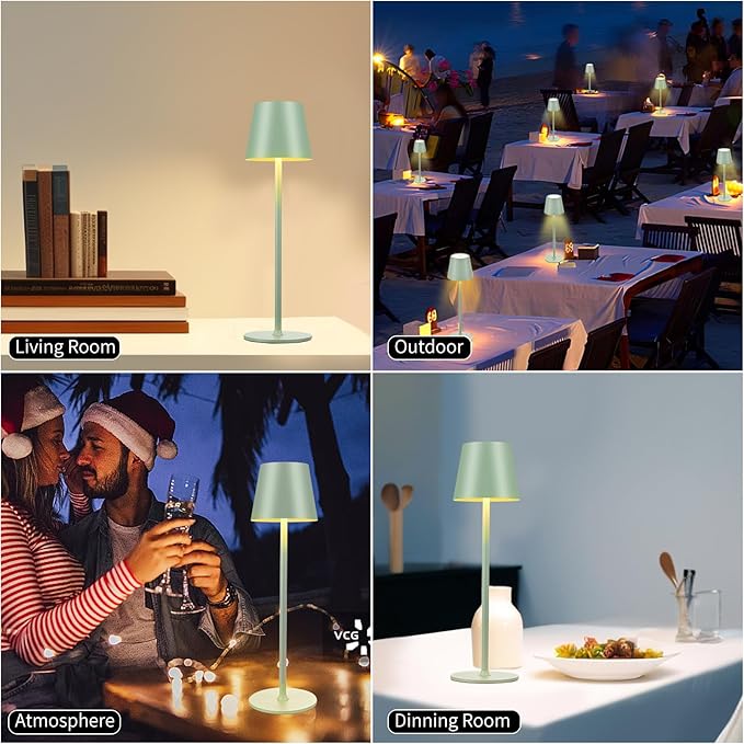 BGFHome Cordless Table Lamp LED Desk lamp, 5000mAh Rechargeable Touch Night - Image 6