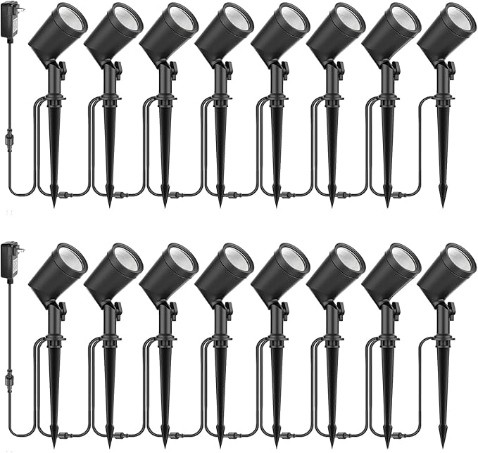 ZYAN Low Voltage Die-Cast Aluminum Landscape Spotlights, 6W 600LM 2700K Warm by ZYAN