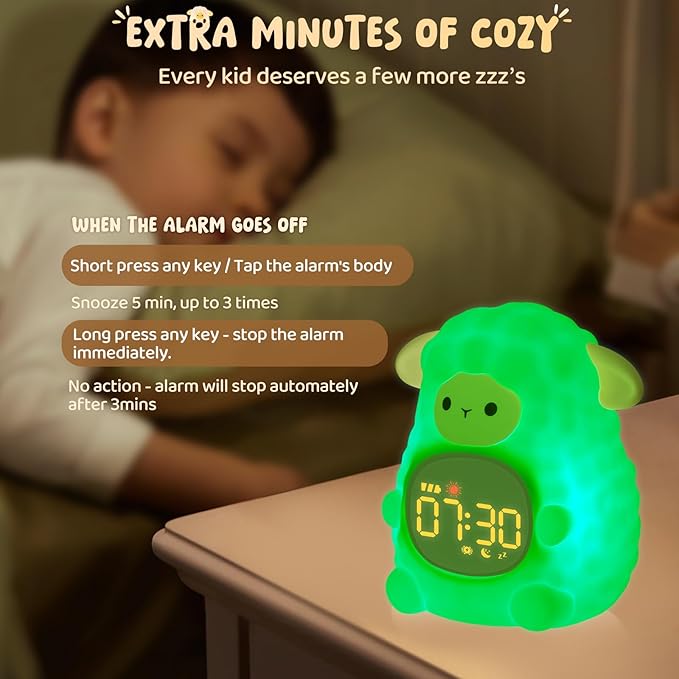 Sheep Alarm Clock with Night Light - Image 8